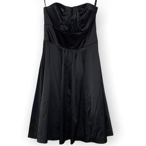 White House Black Market Black Strapless Dress Size 2